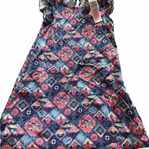 Nautical Disney Colorful Patterned Kids Dress